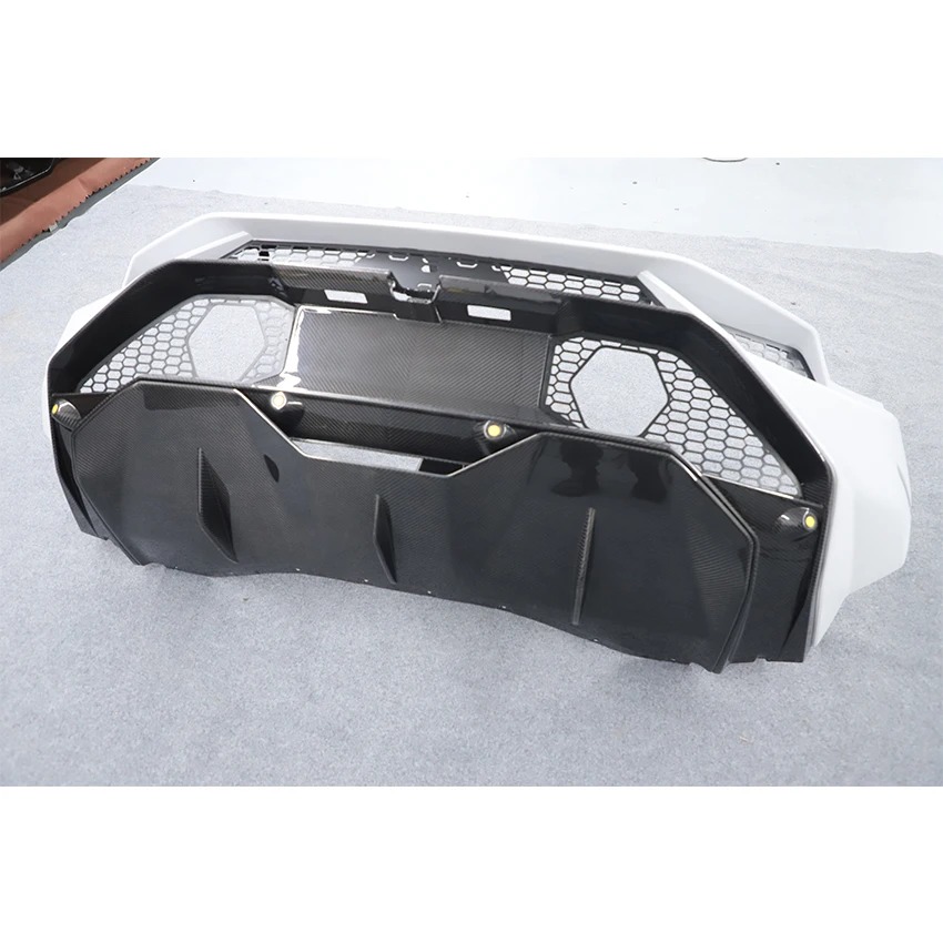 Facelift Tecnica Style Dry Half Carbon Fiber Car Bumper Rear Bumper For Lambo Huracan LP580 LP610 Body Kit Carbon Kit